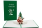 Preview: 3D Karte Weihnachtsmann im Schlitten